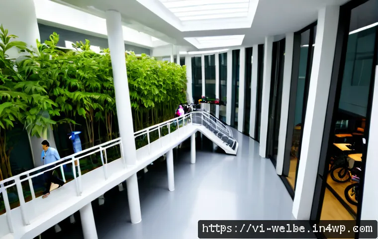 Home 17 사무실에서의 비만 예방을 위한 공간 설계 - Photorealistic modern Vietnamese office designed for obesity prevention, wide-angle view of a bright...